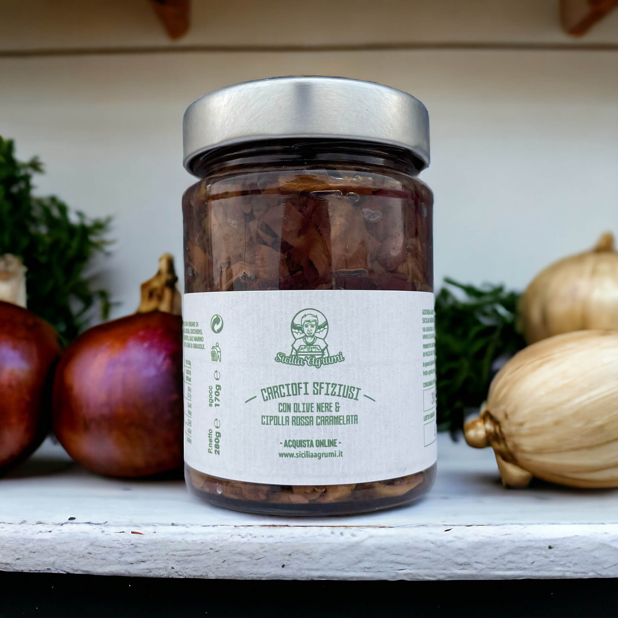 Sfiziusi Artichokes - Olives and Caramelized Onion 280g