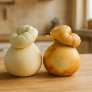 1 łagodny ser provola i 1 wędzony ser provola 900g/1kg
