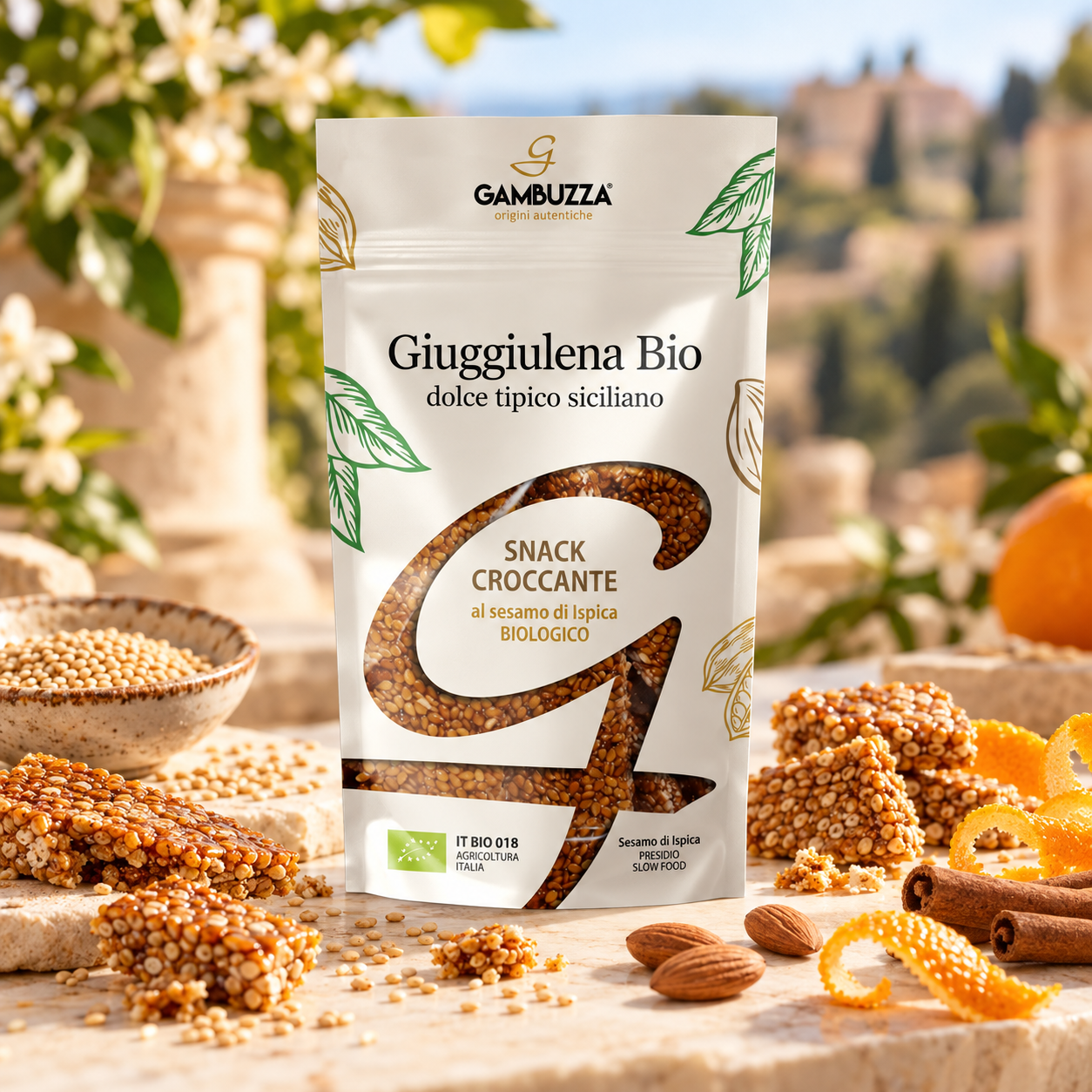 Giuggiulena Bio Gambuzza – Croquant sicilien au sésame d’Ispica 90 g