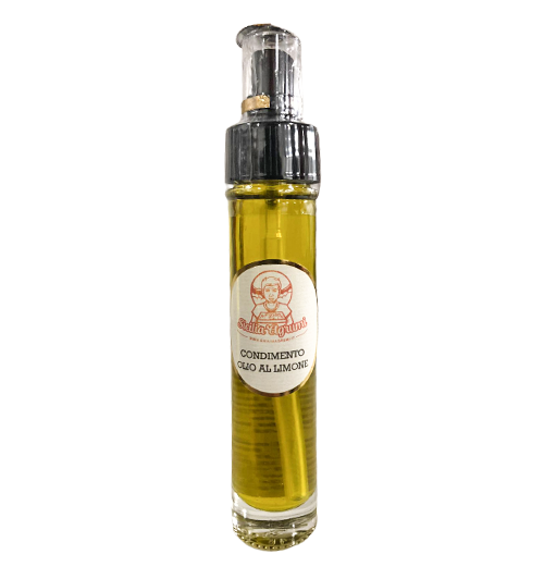 L'huile de pulvérisation de citron et d'agrumes de Sicile est obtenue à partir de la culture, de la transformation puis du pressage de vraies olives de notre territoire, dans d'anciens moulins à huile siciliens.