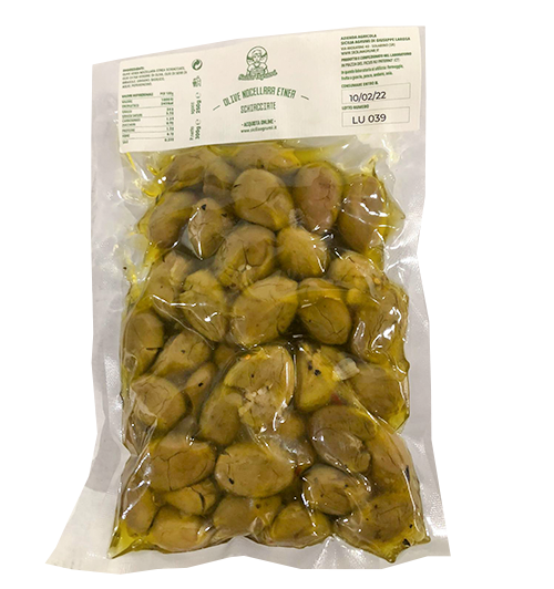 Olive verdi schiacciate nocellara etnea