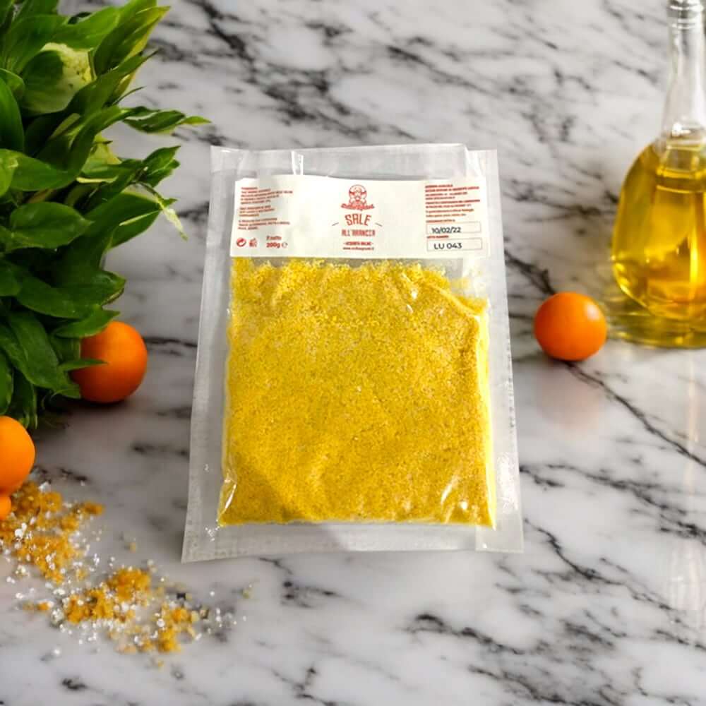 Sicilian Orange Sea Salt 200g - Artisanal Trapani Seasoning